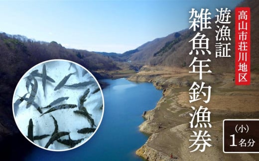 高山市荘川地区 遊漁証・年釣漁券(雑魚) (小)1名分 | 釣り 遊漁証 年釣り 荘川 庄川 庄川漁業協同組合 アウトドア 飛騨高山 桜の郷猿丸管理組合 NN015