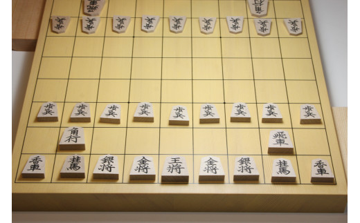07-22-008 将棋駒と将棋盤のセット(押駒・1寸盤)