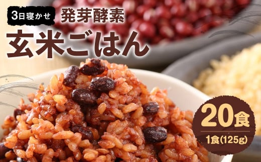 レンジ対応! 3日寝かせ 発芽酵素 玄米ごはん (ひとめぼれ) 20食分 【常温】 玄米 大分県産