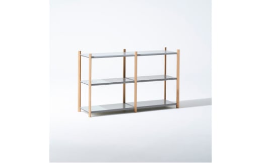 <Fulcrum>Baguette shelf シェルフ/3段×2列(シルバー)_Fulcrum シェルフ 棚 収納 インテリア 家具 シルバー おしゃれ 人気 送料無料【1602671】
