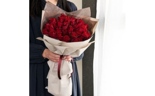 ホシファームのフリルブーケ　ルージュ40本【1433398】