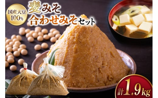 味噌 麦みそ 1kg 合わせみそ 900g [大渡商店 長崎県 東彼杵町 hs42bag590005] 減塩 手作り みそ ミソ 麦 合わせ味噌 詰め合わせ セット 調味料