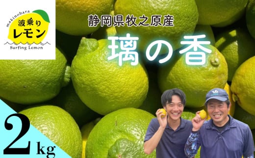 事前受付 牧之原産 波乗りレモン 璃の香 2kg 国産 Lemon 檸檬 柑橘類 柑橘 フルーツ 果物 酸っぱい 果肉 酸味 防腐剤不使用 静岡県 牧之原市 防カビ剤･ワックス不使用