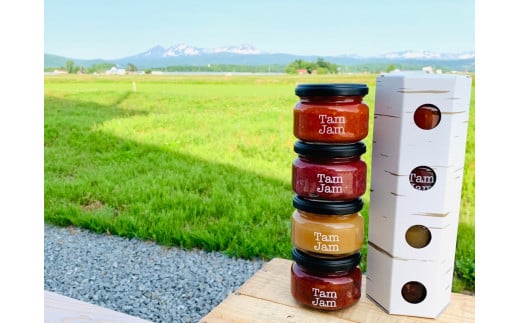 ジャム＆カフェ Tam Jam「白樺の箱入り【北海道産】トマトジャム入り４個セット」