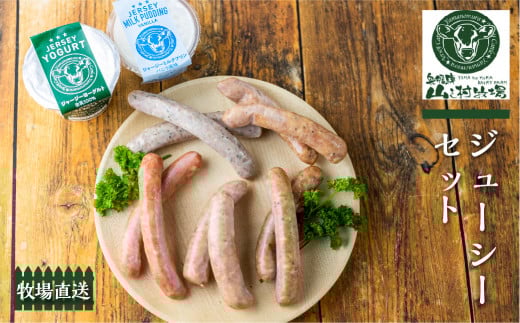 牧場直送 たっぷりソーセージ ミルクプリン ヨーグルト ごちそう「ジューシーセット」 山之村牧場