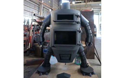 ロボット型薪ストーブ(スタンダード)災害備蓄 防災グッズ 暖炉 オブジェ 置物 インテリア ピザオーブン オーブン付き 手作り 送料無料 高知 高知県 ギフト 故郷納税 返礼品【R00758】