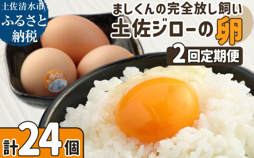 土佐ジローの卵 定期便(12個入り×2回)もみ殻梱包 ブランド卵 タマゴ たまご 卵 毎月 定期コース 土佐ジロー 卵焼き 卵かけごはん 卵料理 送料無料 お取り寄せ【J00141】