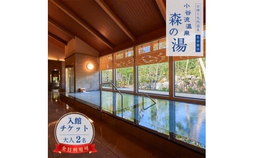 小谷流温泉 森の湯 全日利用可 入館ペアチケット(大人2名) 日帰り温泉 千葉県八街市 こやるおんせん いつでも使える タオル・バスタオル付 手ぶらで日帰り温泉