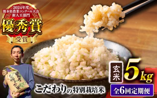 【先行予約】 【令和7年度】 【全6回定期便】 くまさんの輝き 玄米 5kg 計30kg（2025年10月下旬ごろ順次発送） 米 こめ コメ お米 げんまい【坂本農園】 [AYCC026]