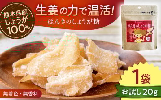 ほんきのしょうが糖 20g 【ジンジベル】合志市 熊本県 しょうが 生姜 しょうが糖 ジンジャー スライス 菓子 スイーツ贈り物 かわいい ギフト プレゼント 和菓子 砂糖 甘味 [AYAD004]