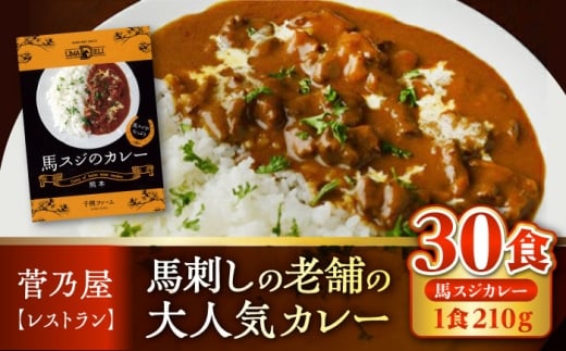 熊本 馬肉 馬スジのカレー 30食分（210g/食） ばにく【株式会社 千興ファーム】 [AYAF116]
