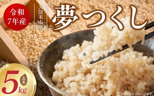 [令和7年産 新米]福岡県産ブランド米夢つくし 玄米 5kg_Gr063