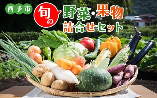 [西予市 旬の野菜・果物詰合せセット] 詰め合わせ つめあわせ セット 旬 青果 フルーツ くだもの やさい 果物セット 野菜セット 新鮮 季節 産地直送 せいよ旬の野菜・果物詰合わせセット どんぶり館 食べて応援 特産品 愛媛県 西予市[冷蔵]