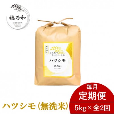 [発送月固定定期便][先行予約]岐阜県産ハツシモ(無洗米)5kg全2回[配送不可地域:離島]