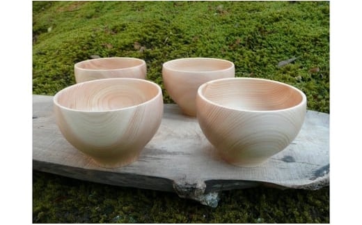 ひのき椀 4客セット F4N-0021