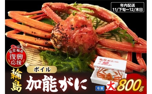 【先行予約】加能ガニ（雄ズワイガニ、冷凍）（大）【2025年11月下旬-12月末日にお届け】