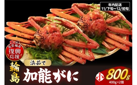 【先行予約】加能ガニ(雄ズワイガニ、浜茹で)(小×2)【2025年11月下旬-12月初旬にお届け】