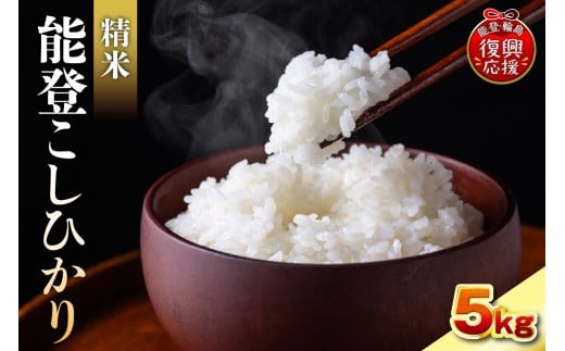 【2026年2月発送】令和7年産 能登コシヒカリ5kg 精米 残留農薬検出ゼロ