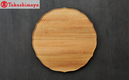 〈四十沢木材工芸〉「ＫＩＴＯ」折敷（おしき）りん　トレイ [高島屋選定品]