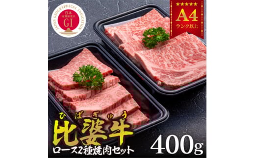 ＜比婆牛＞A5～A4ランク　ロース2種焼肉セット　400g【1372401】