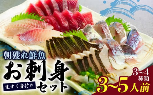 朝どれ地魚 3〜4種類 3〜5人前 お刺身 セット 生すり身付き YS002_x