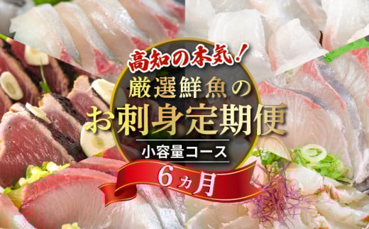 刺身 定期便 6ヶ月 小容量 コース 小島水産 がお届けする! 美味しい お刺身 ( 鮮魚 下処理済 ) 産地直送 半年 新鮮 6回 ( ブリ かつおタタキ タイ カンパチ 鰤 鰹 真鯛 環八 魚 海鮮 鮮魚 刺身 タタキ ) おさかなのまち すさき 海鮮 鮮度 少人数 人気 高知県 須崎市 KS30000-x