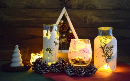 十勝の野菜を使った手漉き紙でランプシェード作り体験 3名様【D40】 ワークショップ ランタン作り