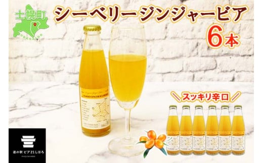北海道 ジンジャービア 200ml×6本 シーベリービア HAKKO GINGER オーガニック シーベリーソーダ サジー スーパーフルーツ ショウガ 生姜 辛口 炭酸 ノンアルコール お取り寄せ 送料無料 十勝 士幌町【L22】