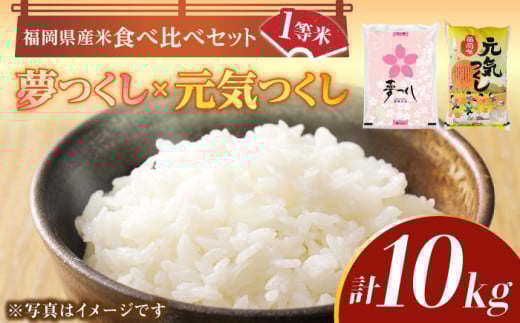 [先行予約][令和7年産]福岡県産米食べ比べ「夢つくし」と「元気つくし」セット 白米 計10kg[2025年11月以降順次発送][築上町][株式会社ゼロプラス] [ABDD013] お米 白ご飯 元気つくし ブランド米 夢つくし セット 一等米 白米 食品 九州 福岡県 40000円