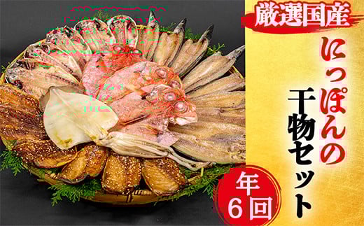 藤文の「にっぽんの干物セット定期便」(年6回)  あじ 鯵 金目鯛 いか イカ さば 鯖 真ほっけ かます カマス ひもの 一夜干し 定期便 冷凍 西伊豆 伊豆 ギフト お歳暮 お中元