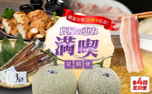 [期間限定 GCF限定お礼の品][全4回定期便]鹿屋市制20周年記念!鹿屋の恵み満喫 KN000-T07