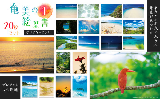 奄美の絵葉書20枚セット1(クリアケース入り) A021-040