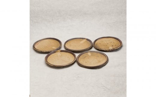 丸小皿５枚セット ｜ 日用品 食器 陶器 キッチン 皿 焼物 人気 おすすめ