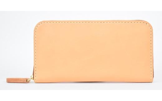 栃木レザー使用｜やわらか本革Lジップ長財布｜Round zip wallet 02｜タン｜minca（全6色）