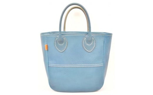 栃木レザー使用｜ソフトな手触り 本革 小さめトートバッグ｜Tote bag 03 S｜ブルー｜minca（全6色）
