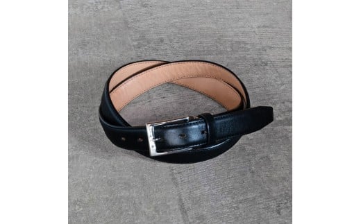 栃木レザー使用|希少ハーネスレザーの贅沢ビジネスベルト|Business belt|ブラック|minca(全3色)