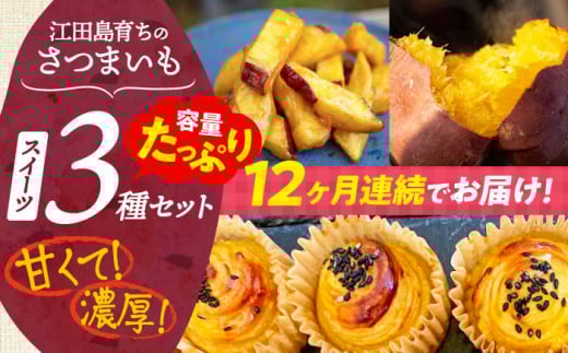 【全12回定期便】ねっとり濃厚！てくてくのさつまいもスイーツ たっぷり詰め合わせ 焼き芋 スイートポテト 大学芋 さつまいも スイーツ 芋 さつまいも サツマイモ さつま芋 スイーツ デザート おやつ 焼き菓子 甘い 国産 お取り寄せ 芋スイーツ ケーキ 洋菓子 手作り レシピ 簡単 リピート ギフト プレゼント 贈答 人気 高品質 好評 広島県産 江田島市/峰商事合同会社[XAD044]
