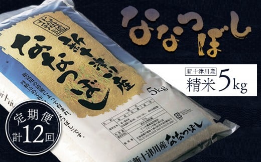 令和7年 ななつぼし 精米 定期便 12回 5kg  | オンライン 申請 ふるさと納税 北海道 新十津川 北海道産 米 ブランド ブランド米 お米 北海道米 道産米 道産 ご飯 美味しい ギフト  贈り物 お取り寄せ 新十津川町 日本穀物検定協会 食味ランキング 特A【1100804】
