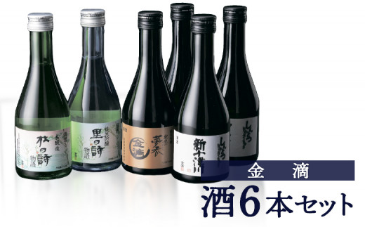 【金滴酒造】日本酒6本セット(各300ml) | オンライン 申請 ふるさと納税 北海道 新十津川 日本酒 酒 お酒 地酒 日本酒セット 瓶 ミニボトル 詰め合わせ 飲み比べ ミニ ラベル 高級 和 ギフト 贈り物 プレゼント 新十津川町【1500301】