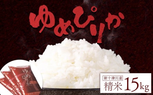 【令和7年度産】 ゆめぴりか 精米 15kg | オンライン 申請 ふるさと納税 北海道 新十津川 北海道産 米 ブランド ブランド米 お米 北海道米 道産米 道産 ご飯 ごはん 美味しい ギフト  贈り物 プレゼント お取り寄せ 新十津川町【1101405】