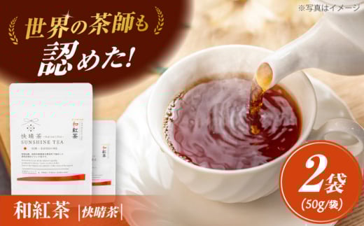 【国産】開成町オリジナルブランド「快晴茶」 和紅茶 2袋セット【AGFデザイン】開成町 お茶 茶 茶葉 和紅茶 国産 [BDAT004]