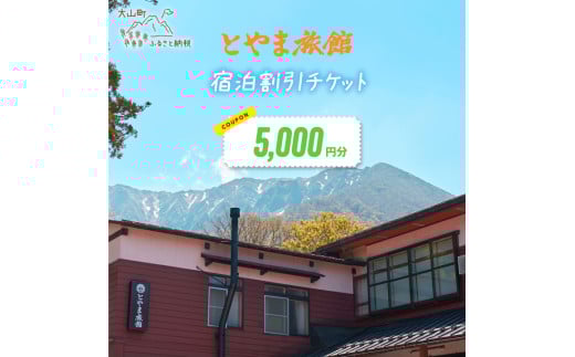 TR-03とやま旅館宿泊割引チケット5,000円×1枚