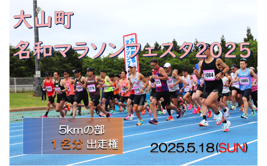 [2025年5月18日開催]大山町名和マラソンフェスタ2025出走権(5kmの部・1名分)[限定10名]