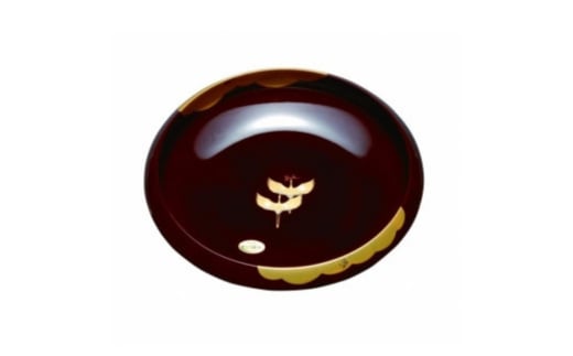 7.5寸 菓子鉢 溜 金雲昇鶴【YG68】【yma305】