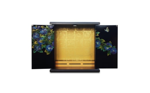 タツクラフト 紀州塗り ミニ仏壇 雅 小 紫陽花 【Tk167】【ttcf039】