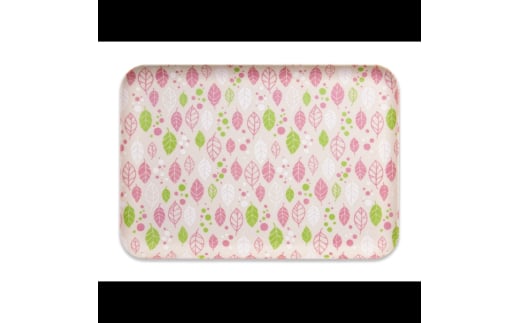 友禅染和紙 トレー M 33cm 2枚セット スプリング リーフ ピンク タツクラフト 【Tk294】【ttcf104】