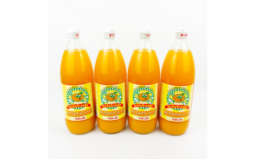 100%温州みかんジュース 970ml×4本セット和歌山有田産【tss004A】