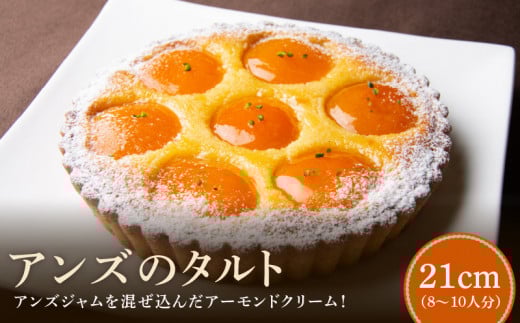 シェフお気に入り アンズのタルト 21cmサイズ 8人分 ~ 10人分 タルト 自家製アンズジャム アーモンドクリーム ケーキ 焼き菓子 ドイツ菓子 誕生日 奈良県 生駒市 お取り寄せ スイーツ デザート おやつ 洋菓子 熨斗対応 贈り物 冷凍 送料無料