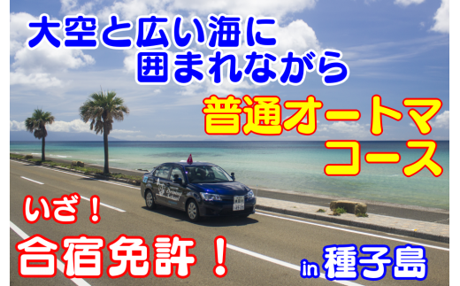 免許 取得 種子島 自動車学校 合宿免許 普通車 AT オートマ 学校寮 個室 NFN165【37400pt】