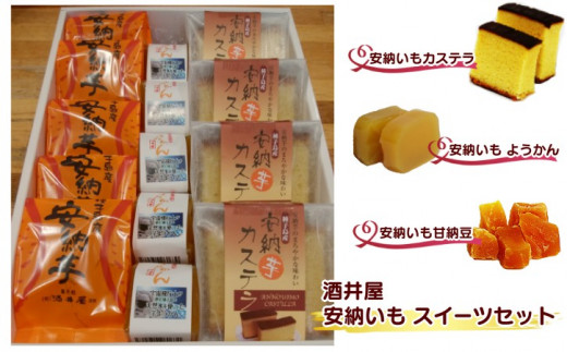 種子島 安納いも づくしの スイーツセット NFN149【375pt】 // 安納いも カステラ 甘納豆  いもようかん 安納いも100% 種子島安納いも 宇宙の種子水